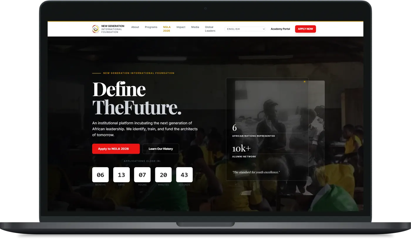 NGI Foundation desktop interface showing platform management modules.